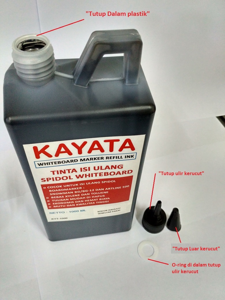 Tinta Spidol Whiteboard kemasan besar Literan Kayata 1 liter