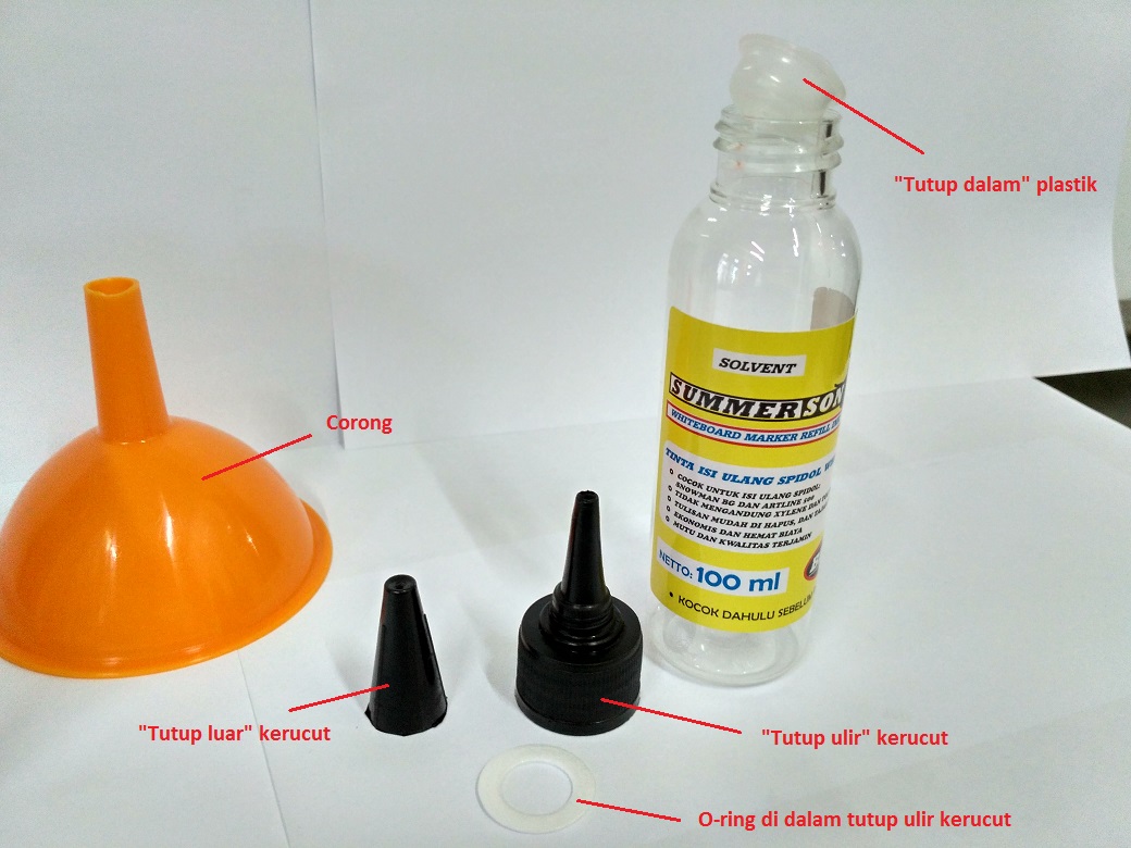 Tinta Spidol Whiteboard kemasan besar -alat bantu botol 100 ml