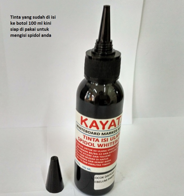 Tinta Spidol Whiteboard kemasan besar yang sudah di isi ke botol 100ml